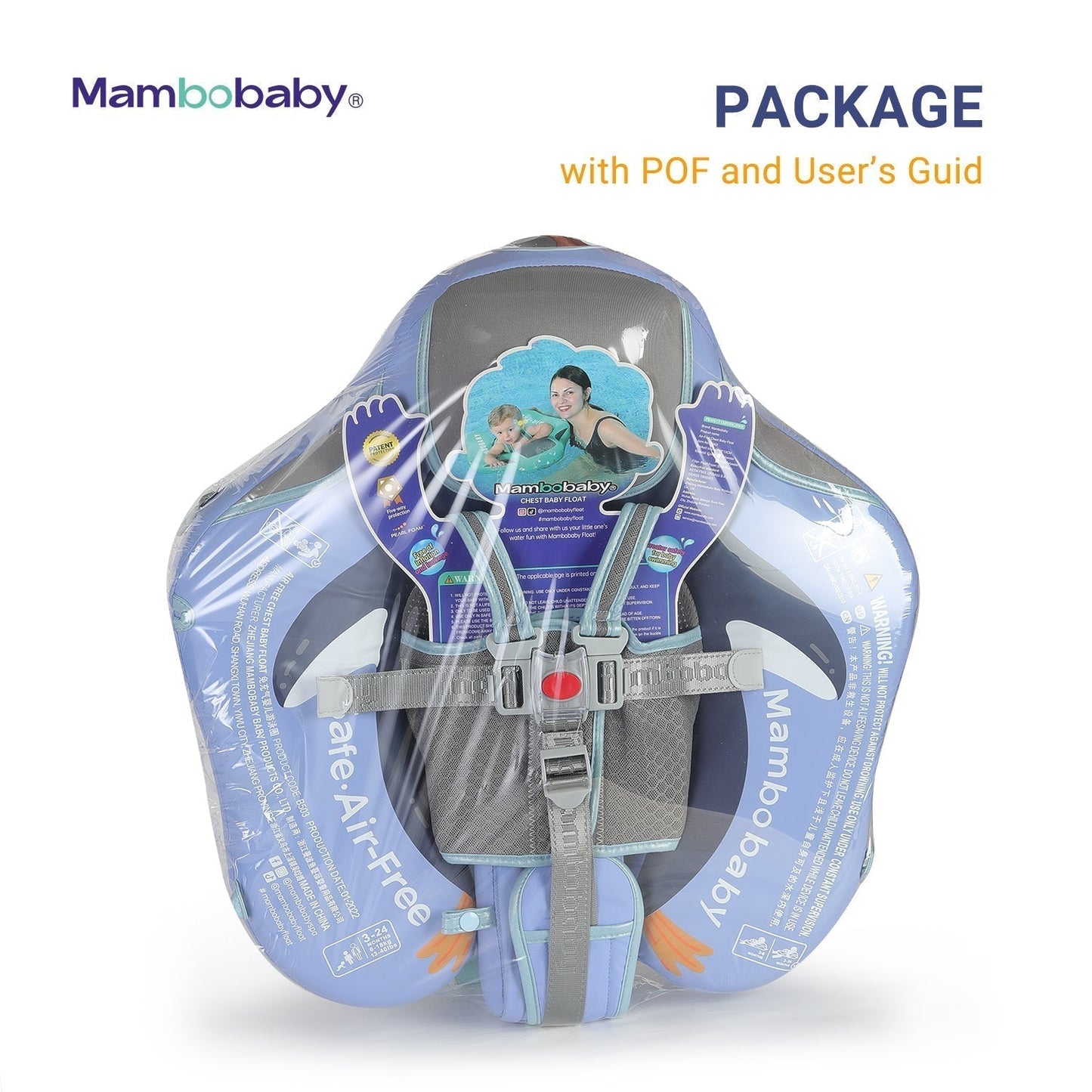 Contenu du pack complet Mambobaby™ Pingouin avec accessoires. Le cadeau de naissance sécurisé idéal pour les familles en France.