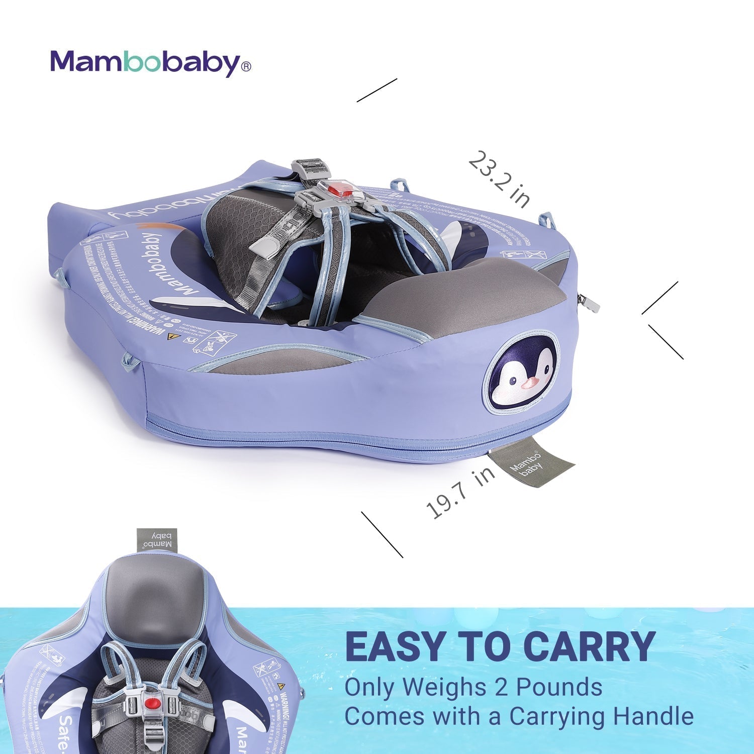 Dimensions et guide des tailles Mambobaby™ Pingouin. Le cadeau de naissance sécurisé idéal pour les familles en France.