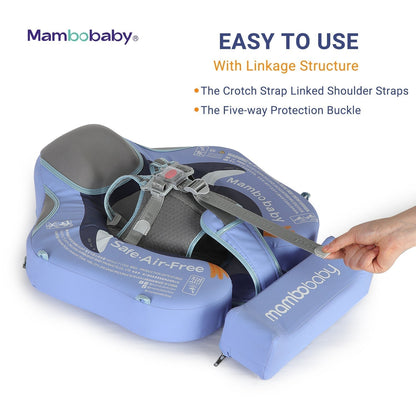 Harnais de sécurité 5 points de la bouée Mambobaby™ Pingouin. Le cadeau de naissance sécurisé idéal pour les familles en France.