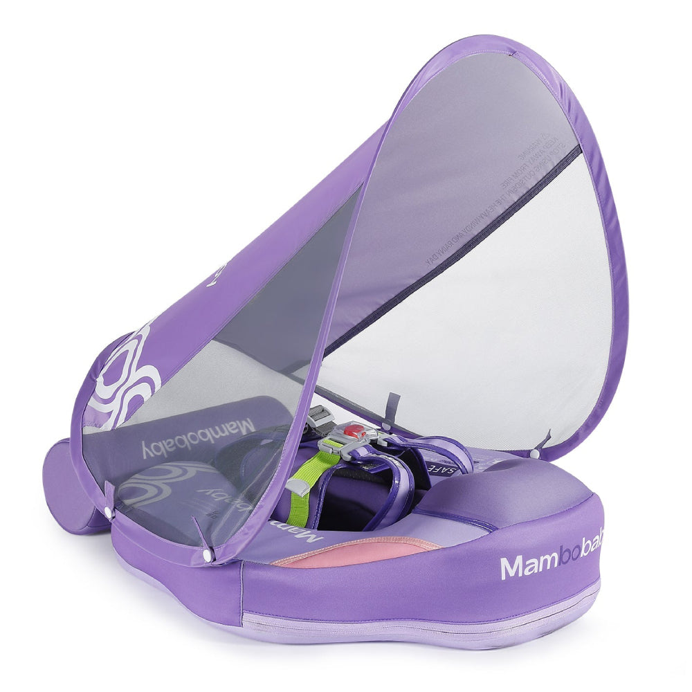 Mambobaby™ Bouée Bébé Géométrique Mauve Air-Free Flotteur Natation 3-24 mois