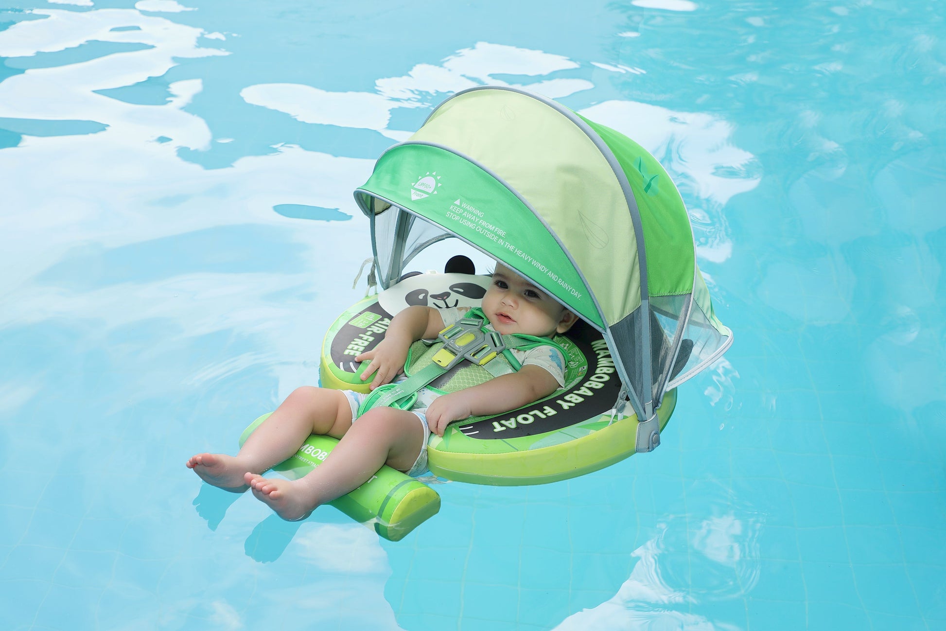 Mambobay™ Panda Edition Bébé dans la Piscine avec Bouée Panda Natation