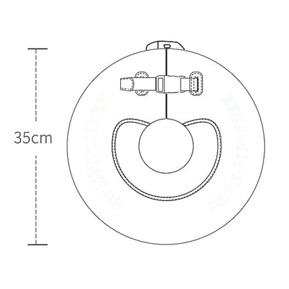 Mambobaby™ Boats Neck Float dimensions et périmètre intérieur de 28cm pour nourrissons.