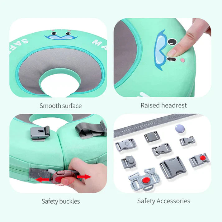 Mambobaby™ Boats Neck Float guide pour verrouiller et déverrouiller la bouée de cou facilement.