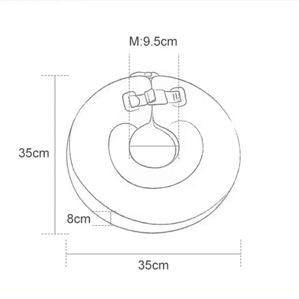 Mambobaby™ Bouée de Cou Spa Bébé Donut dimensions et diamètre intérieur pour bébés de 0 à 12 mois.
