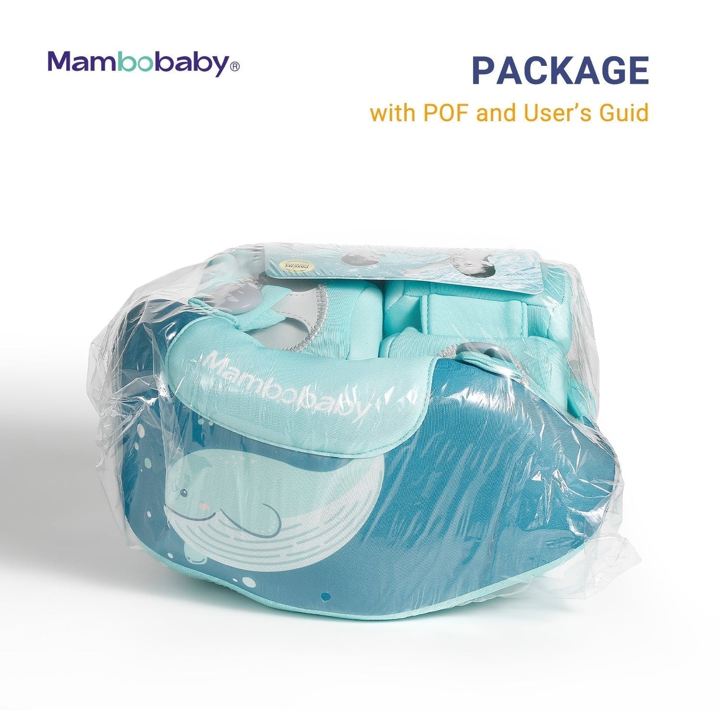 Mambobaby™ Brassards Évolutifs contenu du pack complet avec brassards et flotteur de poitrine.