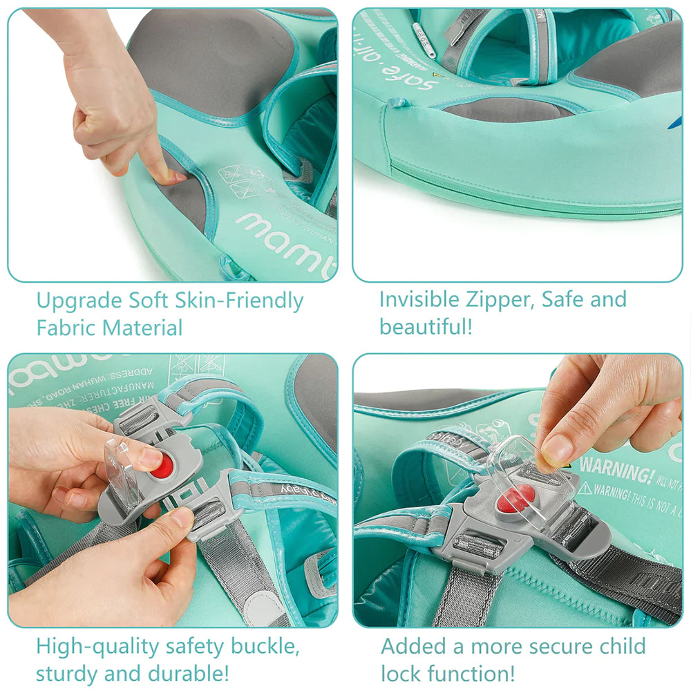 Mambobaby™ Flamant Rose Vert bouton de verrouillage de sécurité professionnel pour bébés.