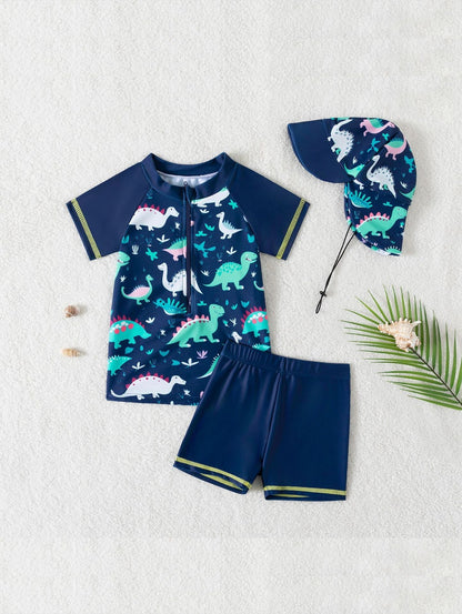 Mambobaby™ Ensemble Maillot de Bain Denim 3 Pièces Natation Bébé