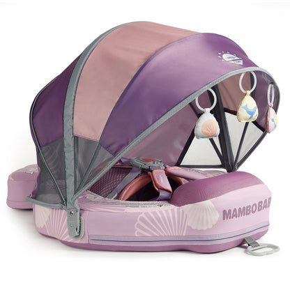 Rose Bouée bébé auto-gonflable Mambobaby™ Seashell pour piscine et voyage