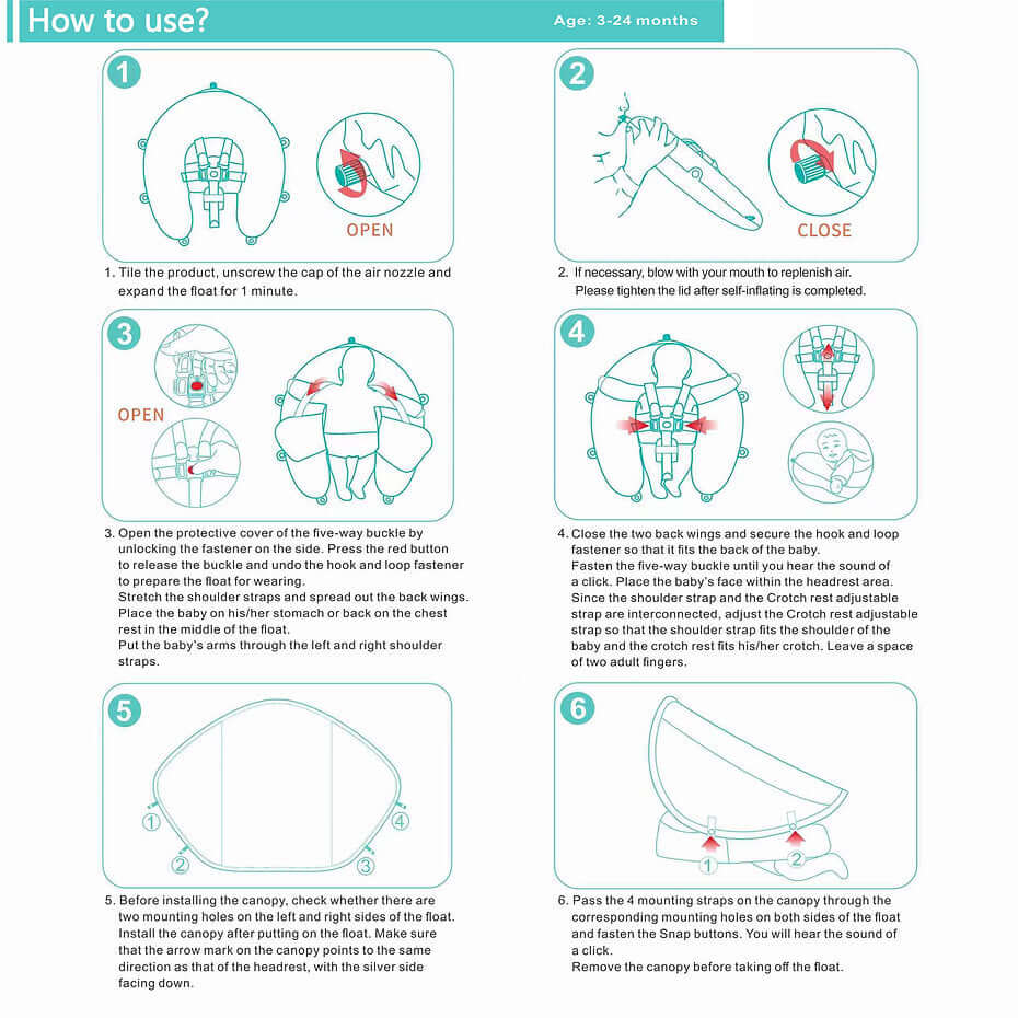 Mambobaby™ Utilisation Facile Bouée Sans Gonflage Bébé