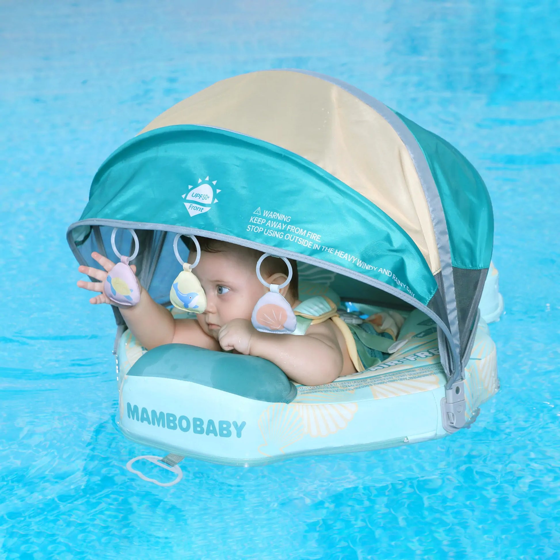 Ombrelle de protection solaire UPF 50+ amovible Mambobaby™ Seashell
