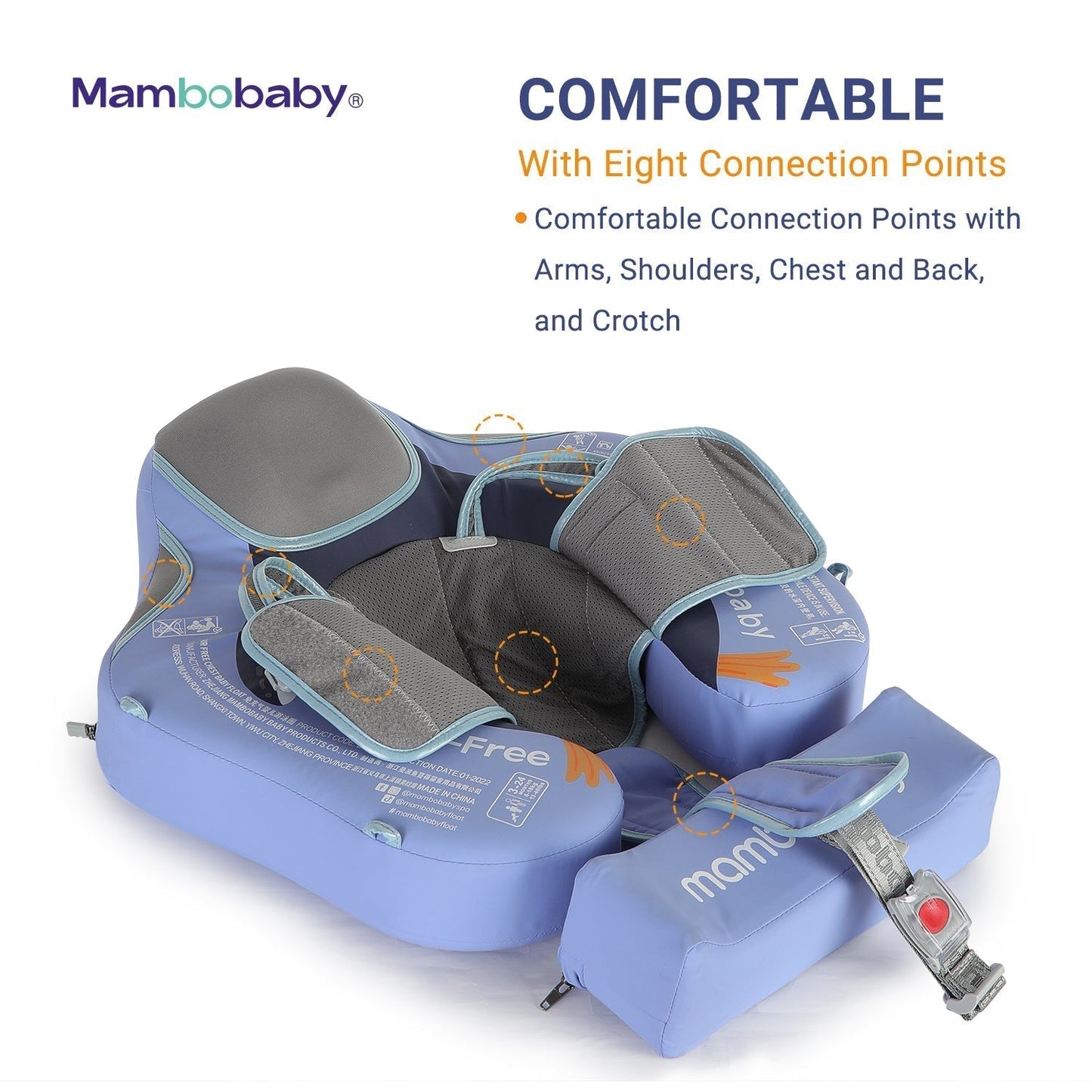 Système de confort 8 points de connexion Mambobaby™ Pingouin. Le cadeau de naissance sécurisé idéal pour les familles en France.