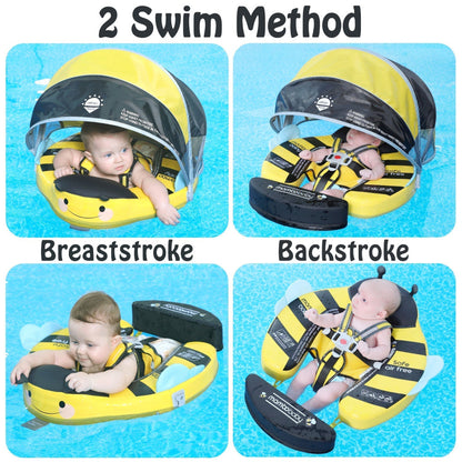 Positions de natation brasse et dos avec la bouée Mambobaby™ Papillon