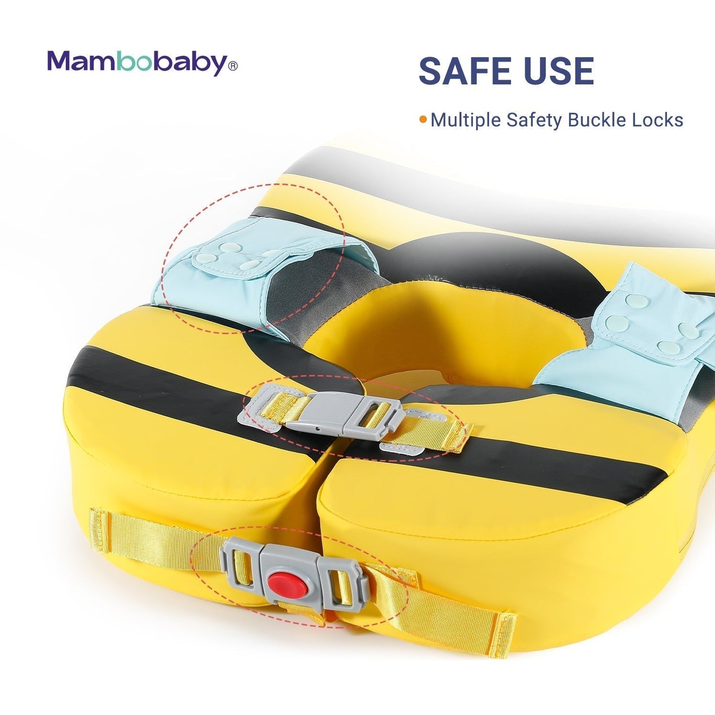Mambobaby™ Bee Shoulder Float facile à utiliser sans gonflage pour les parents actifs.