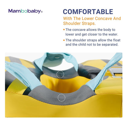 Mambobaby™ Bee Shoulder Float facile à utiliser sans gonflage pour les parents actifs.